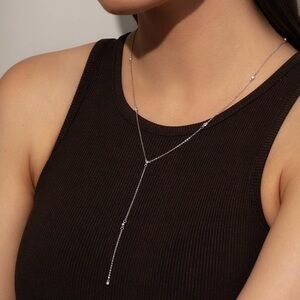 NEW Uncommon James Silver Icy Lariat Necklace